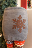 Lady's SkiBums Bum Warmer with Snowflake on Grey Skirt