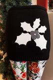 Lady's SkiBums Bum Warmer with Holly on Black Skirt