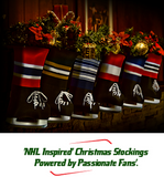 Hockey Christmas Stocking knit with real hockey sock