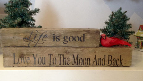 These beautiful rustic wooden signs add the perfect touch to any home decor