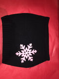 Kids SkiBums Bum Warmer with Snowflake on Black Skirt