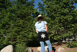 Kids SkiBums Bum Warmer with Snowflake on Black Skirt