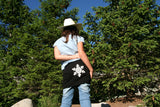 Kids SkiBums Bum Warmer with Snowflake on Black Skirt