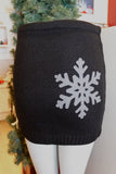 Lady's SkiBums Bum Warmer with Snowflake on Black Skirt