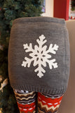 Lady's SkiBums Bum Warmer with Snowflake on Grey Skirt