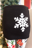 Lady's SkiBums Bum Warmer with Snowflake on Black Skirt