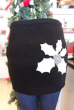 Lady's SkiBums Bum Warmer with Holly on Black Skirt