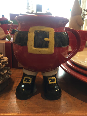 Footed Santa Mug